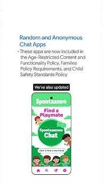 Random and Anonymous Chat apps, and a Play Console Requirements