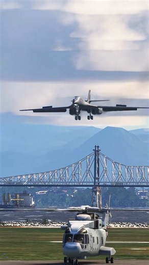 20K views · 564 reactions | Amazing USA Military B-1 Lancer Bomber landing on Air Base | IronGaming | Facebook