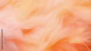 Closeup of a dreamy abstract background in Peach Fuzz hues, with a mix of fuzzy textures and subtle patterns.