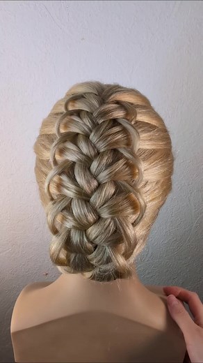 Loop french braid updo ❤️ #easyhairstyle #hairstyle #braids #hairtutorials