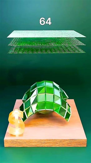 Oddly Satisfying 3D Physics Simulation 🤯 4 vs 4,096 Resolution! #shorts #satisfying