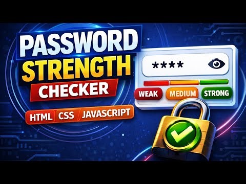 PASSWORD STRENGTH CHECKER || HTML CSS JAVASCRIPT || FULL TUTORIAL