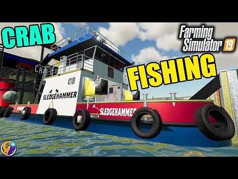 FS19 - FISHING BOAT 34,000 CRABS CAUGHT BOAT FARMING SIMULATOR 19