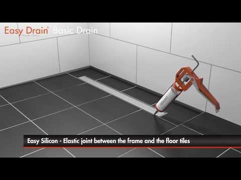Linear shower drain installation - Easy Drain Basic Drain (English)