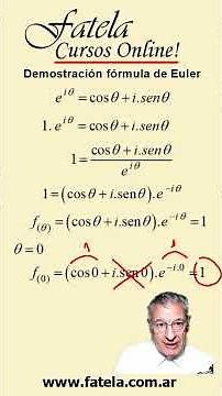 A quick and compelling demonstration of Euler's formula using derivatives. Fatela Online Courses!