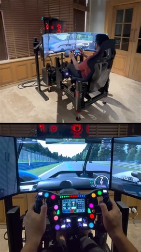 RaceSims India on Instagram: "Race sims motion rig. Build spec Race sims Pro Rig VNM 3 Dof 150 Motion system Conspit Ares Platinum 20nm Max-01 wheel Conspit cpp Lite 3 pedal VNM Shifter & handbrake Triple 1440p 32inch screens with 5080 GPU #simracingindia #racesims #conspitindia #simsetup #racingsimulator"