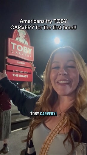 Americans try TOBY CARVERY for the first time!! 🍗🇬🇧 @tobycarvery #tobycarvery #tryingfood #foodtasting #roastdinner #funny #uk #england | Amber Kacherian