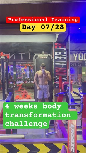 🔥 Day 07/28 | 4 Weeks Body Transformation Challenge | Gym Motivation 💪 #Shorts #shortfeed #fitness