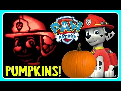 PAW PATROL PUMPKIN CARVING MARSHALL Pumpkin Carving Ideas For Halloween! DIY Halloween Pumpkin