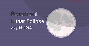 Penumbral Lunar Eclipse on August 15–16, 1962 – Where and When to See