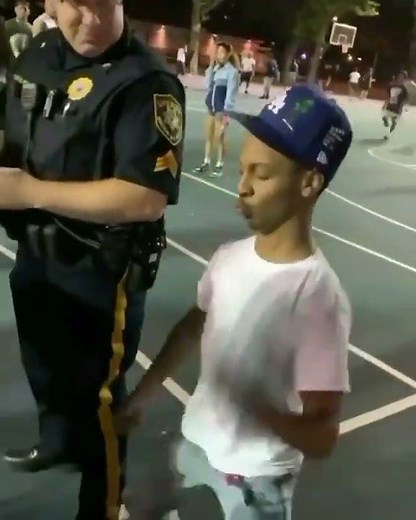 He challenges a cop to a dance off and loses