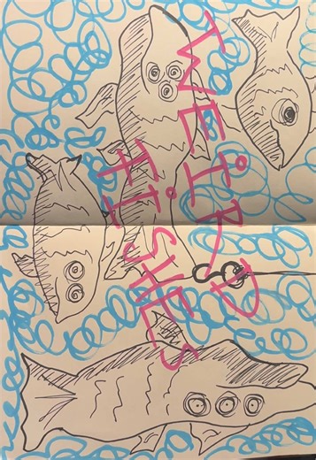 weird fishes i guess.. #sketch #sketchbook #art #fish