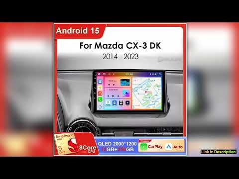 Android 15 Carplay Auto For Mazda CX3 DK Mazda 2 DJ 2014 2023 Car Radio Multimedia Video Player