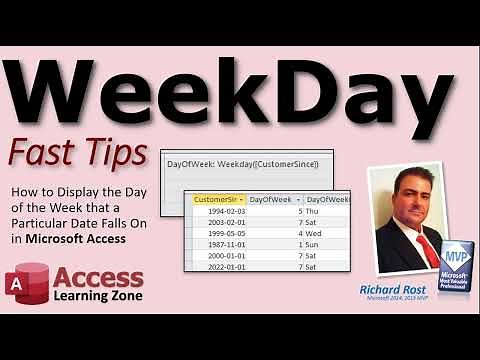 How to Display the Day of the Week that a Particular Date Falls On in Microsoft Access (Weekday)