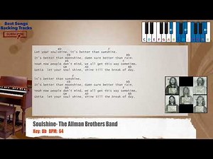 🎹 Soulshine - The Allman Brothers Band Piano Backing Track with chords and lyrics