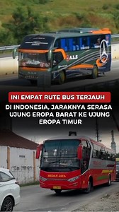 Ini Empat Bus Rute Terjauh di Indonesia, Jaraknya Serasa Ujung Eropa Barat ke Ujung Eropa Timur Bus menjadi salah satu moda transportasi favorit masyarakat Indonesia. Tak hanya melayani rute Antar Kota Dalam Provinsi atau Antar Kota Antar Provinsi, bus-bus ini juga melayani rute antar pulau dengan jarak hingga ribuan kilometer. | pojoksatu.id