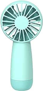 Mini Portable Handheld Fan - Battery Operated USB Rechargeable Small Pocket Fan, 3 Wind Speeds, 12Hrs Working, Type C Port, Little Cute Personal Fans for Indoor Home Office Outdoor Travel (Green)