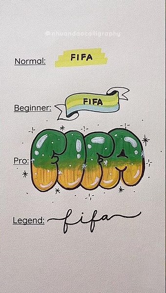 FIFA in 4 Levels: which one wins? #nhuandaocalligraphy