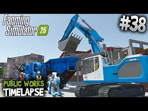 ⚒️ Heavy Machines at Work: Port Warehouse Demolition 🚧 J960 Crushing Power 👷 FS25