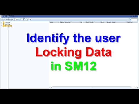 Identify the user Locking Data in SM12