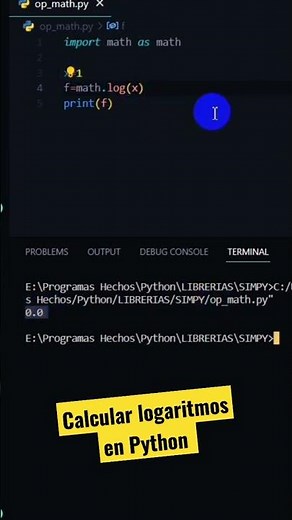 Calcular logaritmos en Python