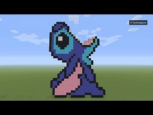 Minecraft Pixel Art - Stitch Open Mouth