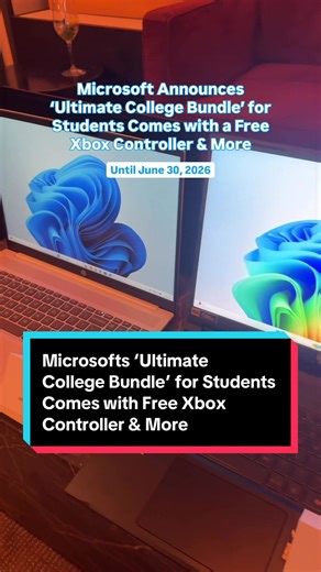 Watch out MacBook Neo! 👀 💻 Microsoft is giving away a free year of Microsoft 365 and Xbox Game Pass Ultimate, and a customizable Xbox wireless controller with the purchase of certain PC laptops. This bundle is only available to college students and includes 60 different PC laptops from various brands. #windows11 #microsoft #pclaptop #studentlaptop #college @Microsoft @Windows