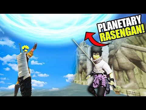 Using the PLANETARY RASENGAN on Sasuke