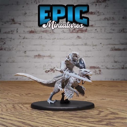 Dragonborn Raptor | DnD Miniature | Tabletop Game Miniatures | 3D Model STL FILE | RPG DnDminis