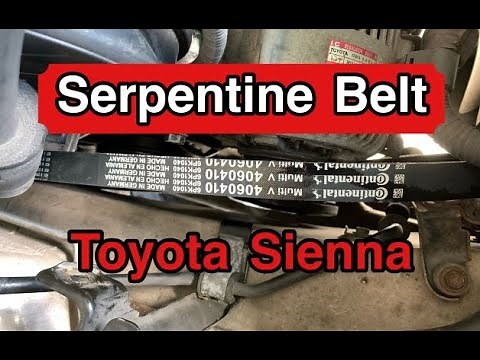 How to Replace a Serpentine Belt: Toyota Sienna 2000