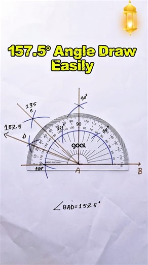 How to Draw 157.5° Angles #shorts #geometry #angleconstruction