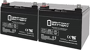 Mighty Max Battery 12V 35Ah Pride Mobility Jazzy Select 6 Replacement Battery - 2 Pack