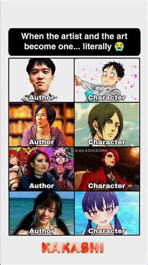 When Anime Authors Create Characters That Look Like Them 😂 #ANIME #EREN #CHARACTER #ANIMESHORTS