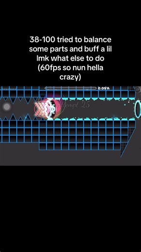 38-100 lmk what to do nun crazy cuz im on a laggy ahh phone (I BUFFED TO !MY! SKILL LEVEL SO SORRY IF YOU THINK ITS “EASY”) #geometrydash #KOCMOC #kocmocunleashedgd #easy #gdlevel