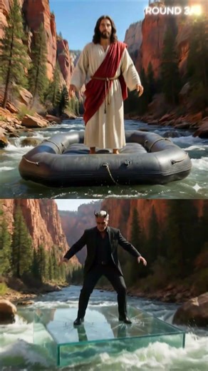 Jesus vs Devil: Will SLIME Float? 🦠🌊 (Physics Test)