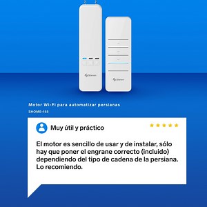 Convierte tu casa #SmartHome y automatiza tus persianas o cortinas. Quienes ya tienen este producto se sienten muy satisfechos y te lo recomiendan. ¡Cómpralo de $1,990 a $1,790 en tu tienda Steren o en línea! 👉 https://bit.ly/3v6Zq8k Motor Wi-Fi para automatizar persianas Promoción válida en productos seleccionados, vigente del 7 al 19 de abril de 2022 aplicable en tienda en Línea y tiendas Steren de México. | Steren México