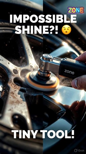 Dirty Wheel to Mirror Shine?! 😳✨ Tiny Polishing Machine!