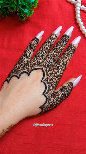 Pakistani Mehndi Design Back Hand | Heavy Finger Henna 2026 | Bridal Mehndi Tutorial #trending