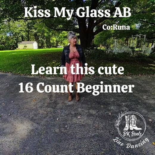 Learn this 16 count dance in Under 1 Minute! 💃 | Absolute Beginner Line Dance | Kiss My Glass