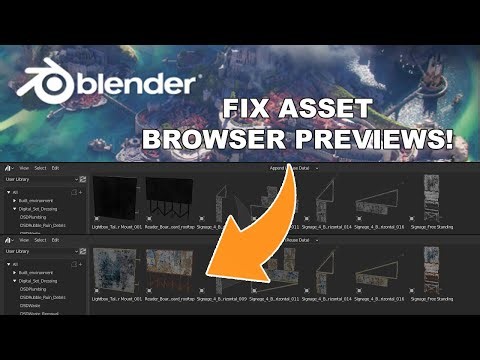 Blender Asset Browser - Fix Preview Images displaying black, to display color