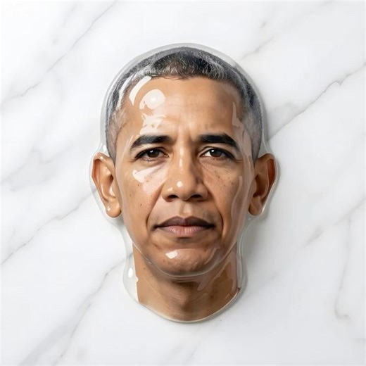 Barack Obama as Surreal Slime Face 😱🍮 (The President is Melting) #shorts