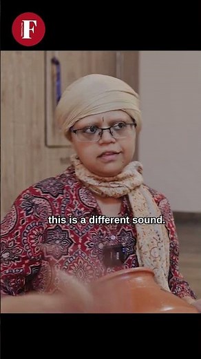 Sumana Chandrashekar demonstrating how to play the Ghatam