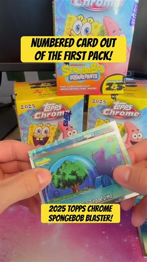 Numbered SpongeTron out of first blaster🔥 #toppschrome #spongebobsquarepants