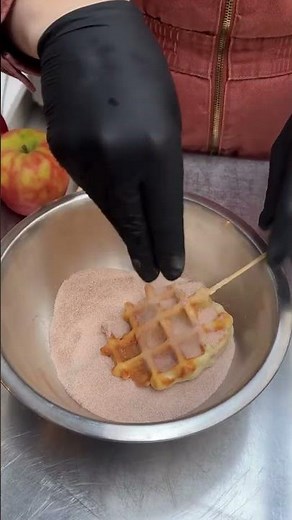 Apple Cinnamon Waffles 🍎🧇 #shorts