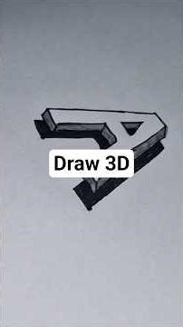 How to draw a 3D capital letter A #viralvideo #shorts