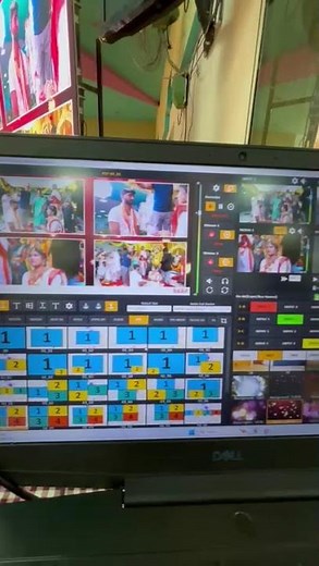 4 camera live mixing streaming Led wall out all with GoLive Software