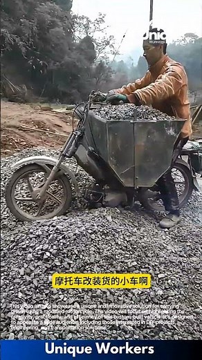 Modified motorcycle: carrying gravel with a custom bike