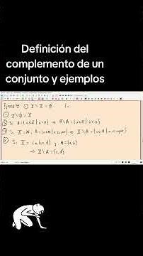 Definición del complemento de un conjunto y ejemplos #matematicas #complemento #conjuntos