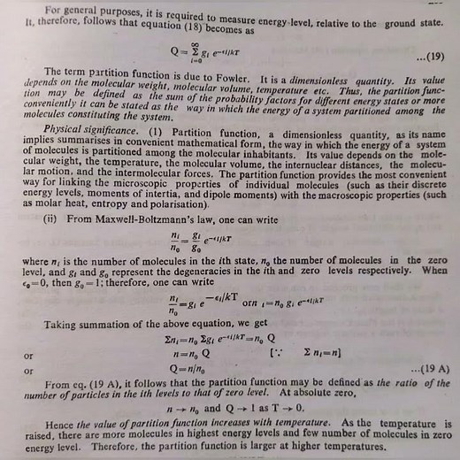 Partition Function, statistical thermodynamics,for Bsc, Msc students..physical chemistry