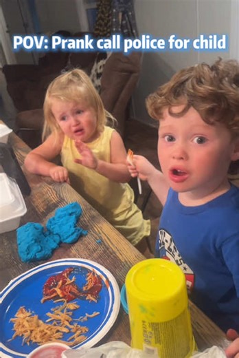 Prank call police for children#funny #funnyvideos #funnybaby #Foryou #kids